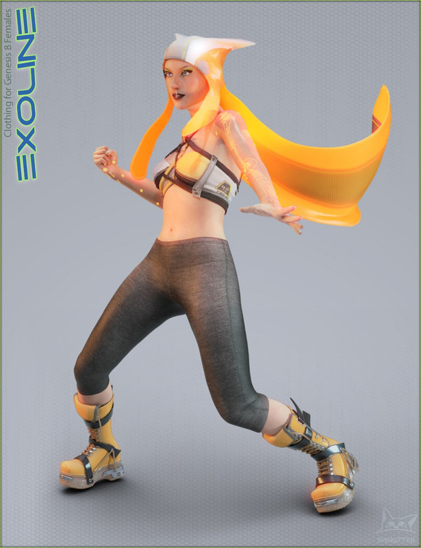 Exoline Boots and Accessories for Genesis 8 Female(s)