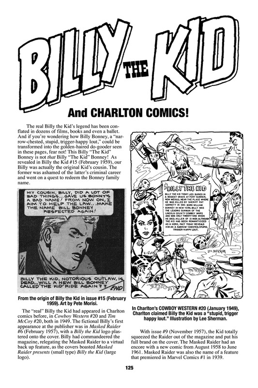 BILLY THE KID and CHARLTON COMICS