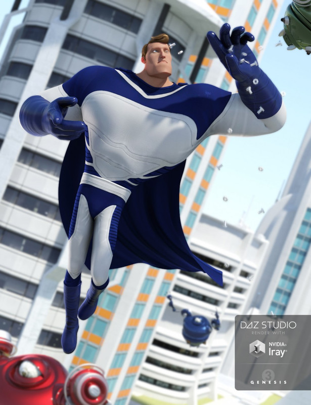 Toon Super Guy Suit for Genesis 3 Male(s)
