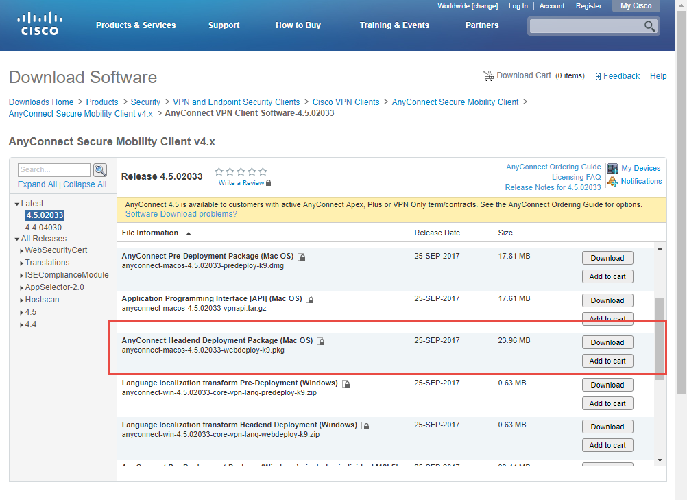 Cisco Anyconnect 4.3 Download Mac