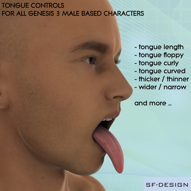 Tongue Controls for Genesis 3 Male Characters