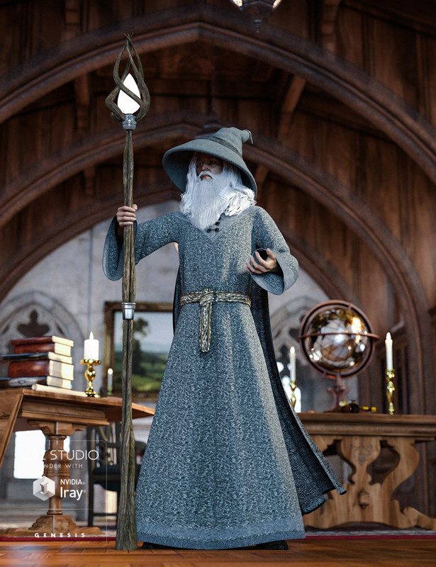 Myrddin Outfit for Genesis 3 Male(s)