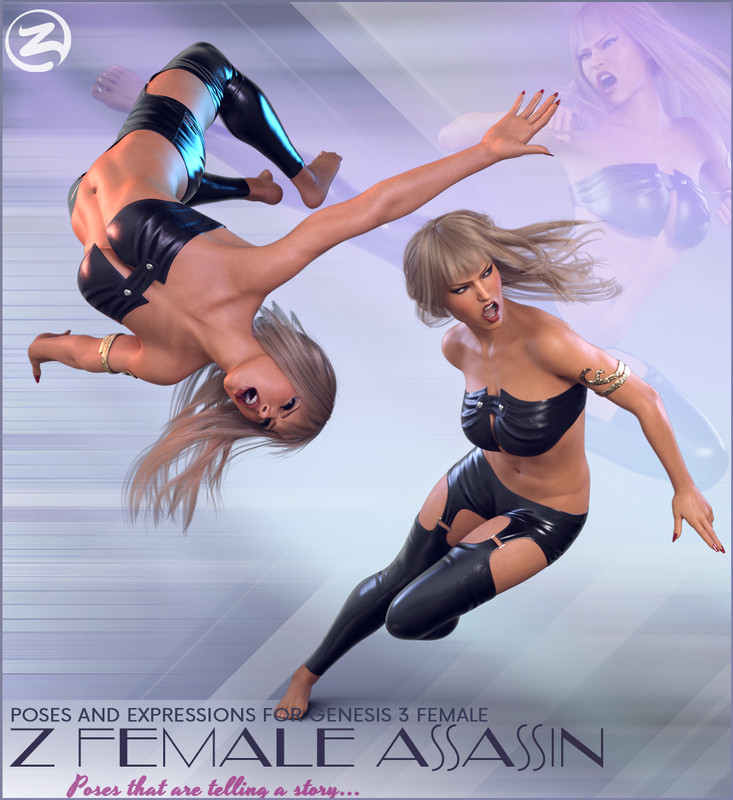 Z Female Assassin – Poses for the Genesis 3 Female(s)