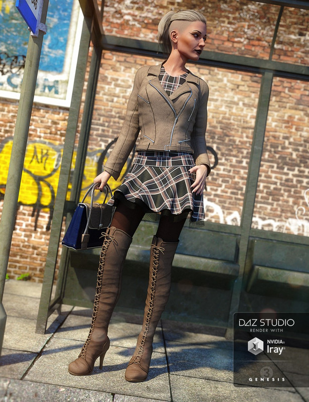 Moto Girl Outfit for Genesis 3 Female(s)